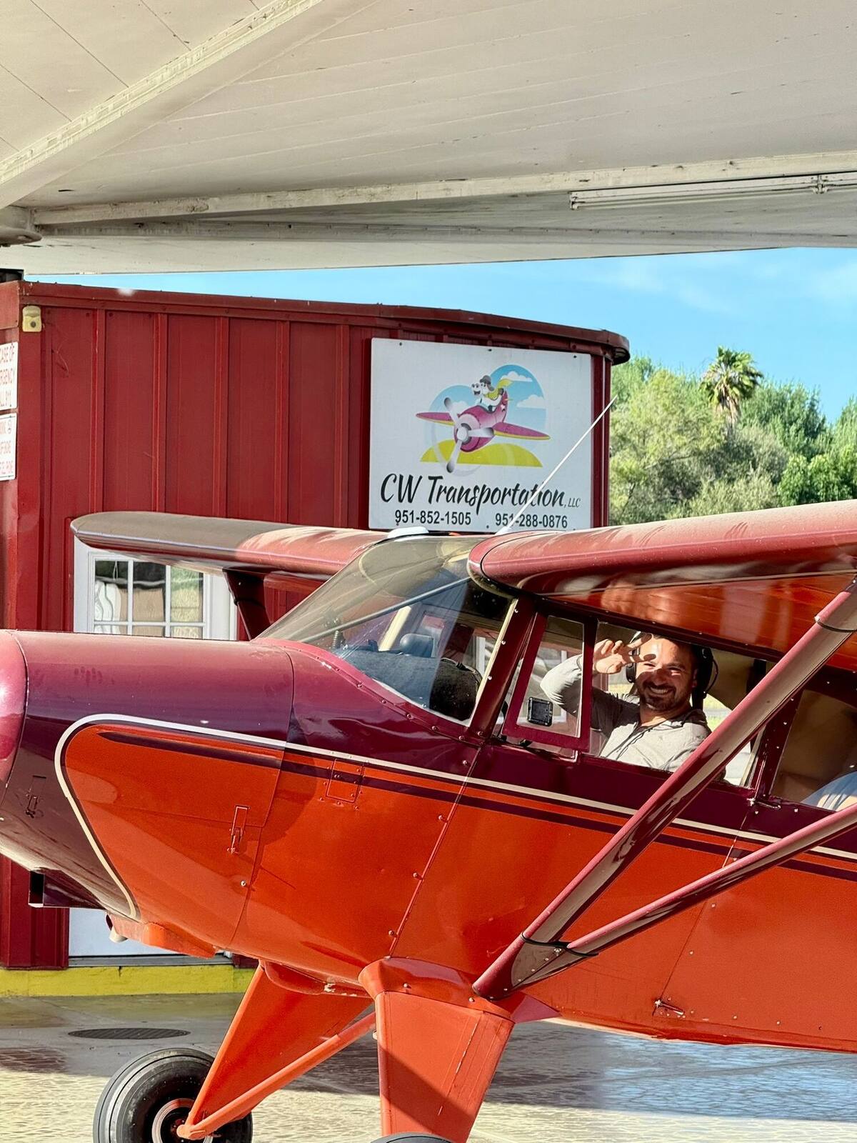 Aviv with his plane