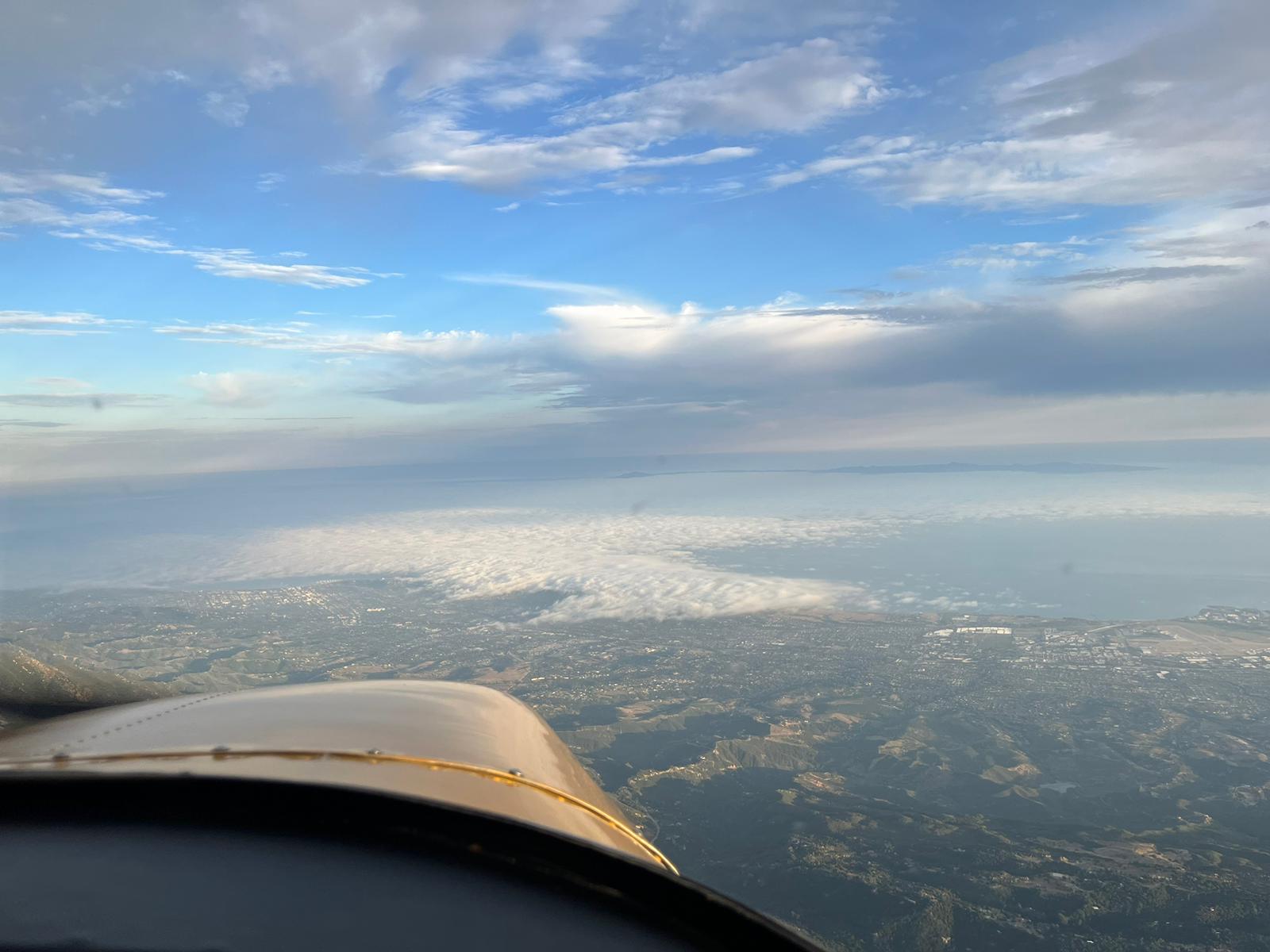 Above the clouds over San Diego